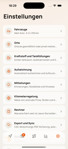 Settings. No account, because there is nothing to sign in to.
