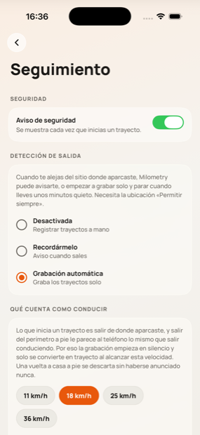 Asegúrate de que Android registra tus trayectos