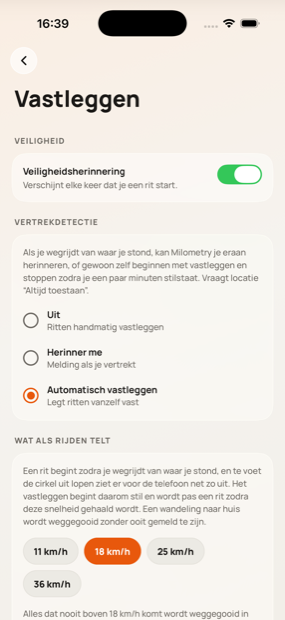 Zorg dat Android uw ritten vastlegt