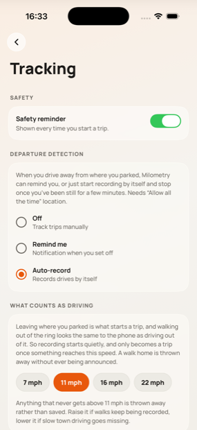 Make sure Android records your drives