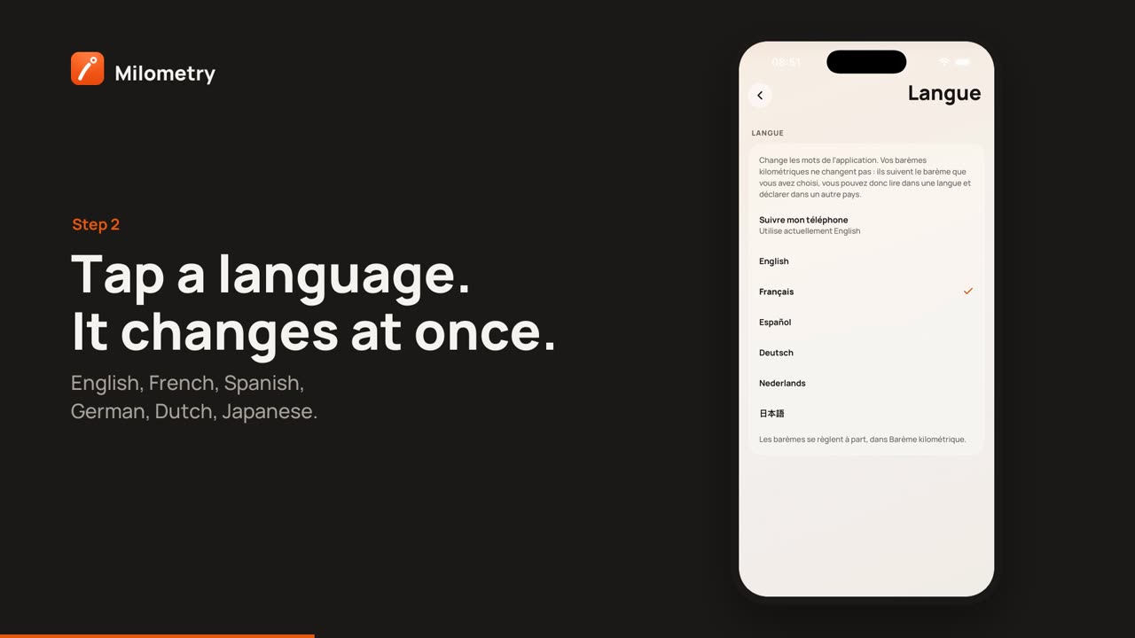 Changing the language